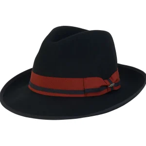 Women's Wool Felt Fedora Two Tone Ribbon Trim | AD1522