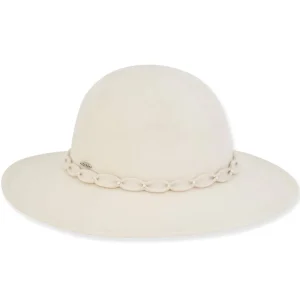 Women's Wool Felt Floppy Self Pearl Trim | AD1524