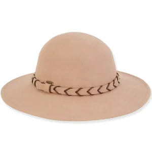 Women's Wool Felt Floppy Self Wax Cord Trim | AD1383