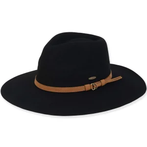 Women's Wool Felt Safari Suede Trim | AD1394