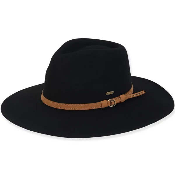 Women's Wool Felt Safari Suede Trim | AD1394