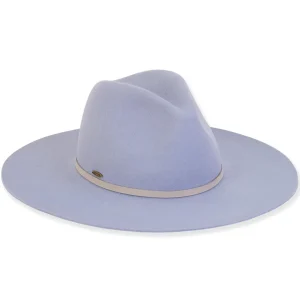 Women's Wool Felt Safari Faux Suede Trim | AD1397