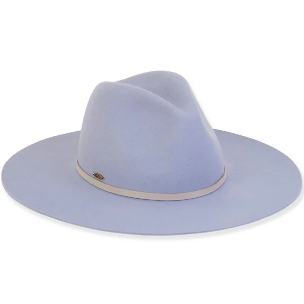 Women's Wool Felt Safari Faux Suede Trim | AD1397