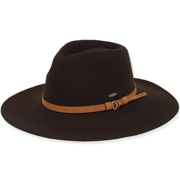 Women's Wool Felt Safari Suede Trim | AD1394