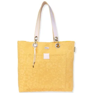Yellow, Terry/Polyester Shoulder Tote | CE6615 C